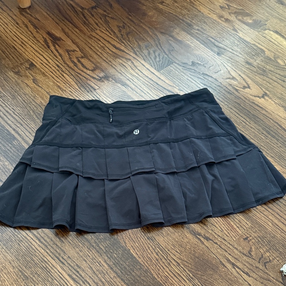 lululemon Black Ruffled Mini Tennis Skirt